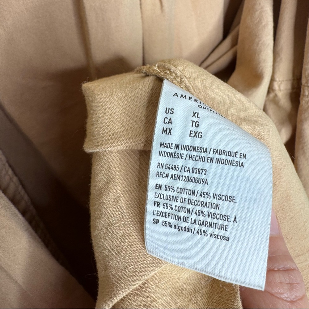 American Eagle Boyfriend Fit Button Up XL - Picture 5 of 7